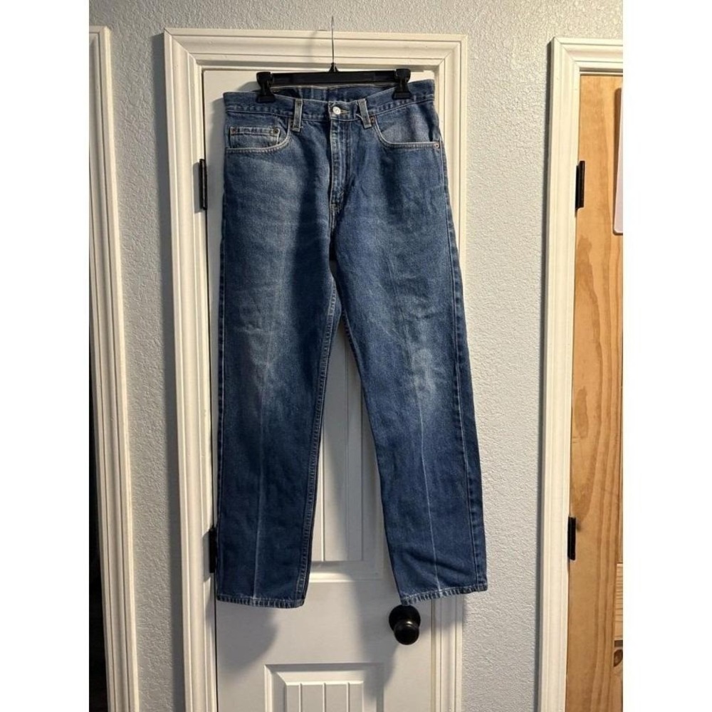 Levi's 505 Men's Regular Fit Jeans Medium Wash Straight Leg Distressed 33x30
